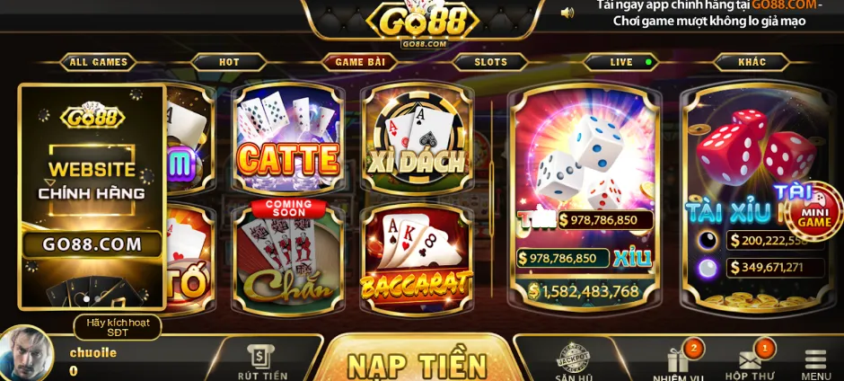 Sơ lược về dòng game Baccarat siêu hot tại Go88 Tài Xỉu