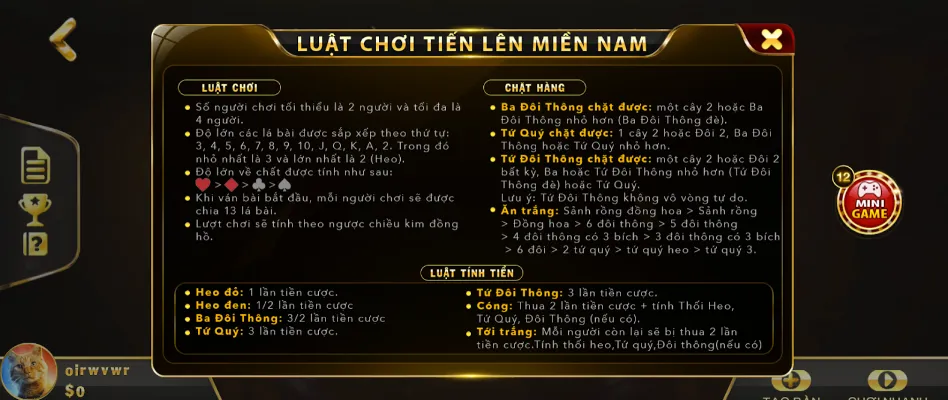 Luật chơi game bài Tiến Lên Đếm Lá đình đám tại Go88